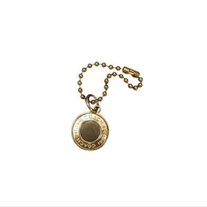 Coach Metal Hangtag Charm Brass Measures 1" Across